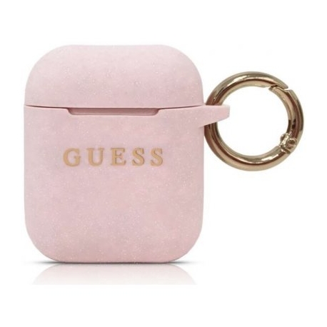 GUESS silikónový obal pre Apple AirPods (GUACCSILGLLP) - Pink