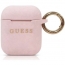 GUESS silikonový obal pro Apple AirPods (GUACCSILGLLP) - Pink